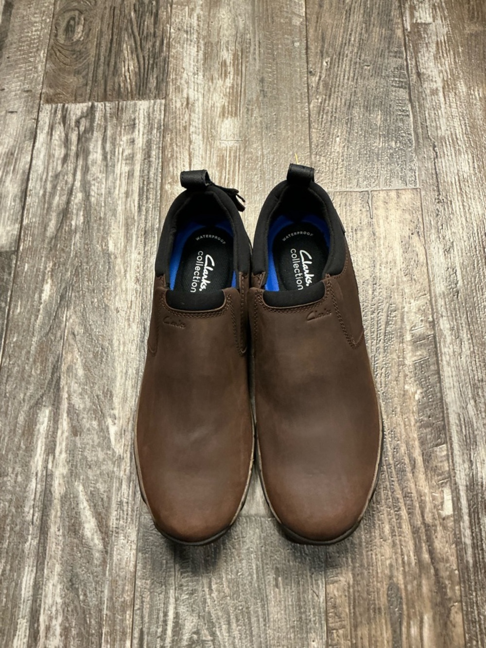 Clarks Men’s Brown Leather Slip-On Loafer Size 10 - Picture 8 of 16